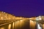 Picture of ITALY, PISA LIGHTS REFLECT ON THE ARNO RIVER
