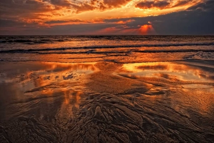 Picture of USA, NEW JERSEY, CAPE MAY SUNSET ON DELAWARE BAY
