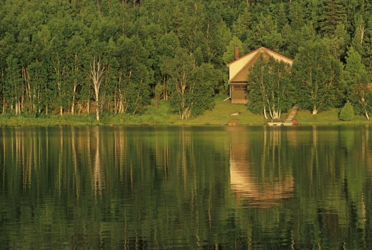 Picture of CANADA, SUDBURY COTTAGE ON TILTON LAKE AT SUNSET