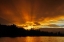 Picture of CANADA, BC, BLIND BAY GOD RAYS OVER SUSHWAP LAKE