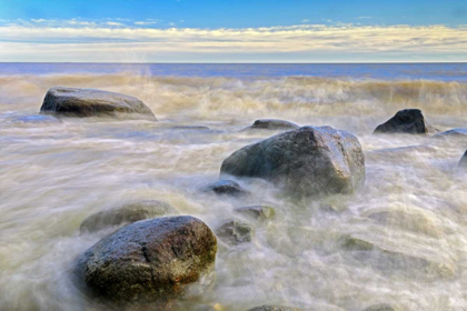 Picture of CANADA, MANITOBA WAVES CRASHING ON LAKE WINNIPEG