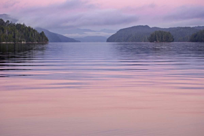 Picture of CANADA, BC, CALVERT ISLAND SUNSET REFLECTIONS