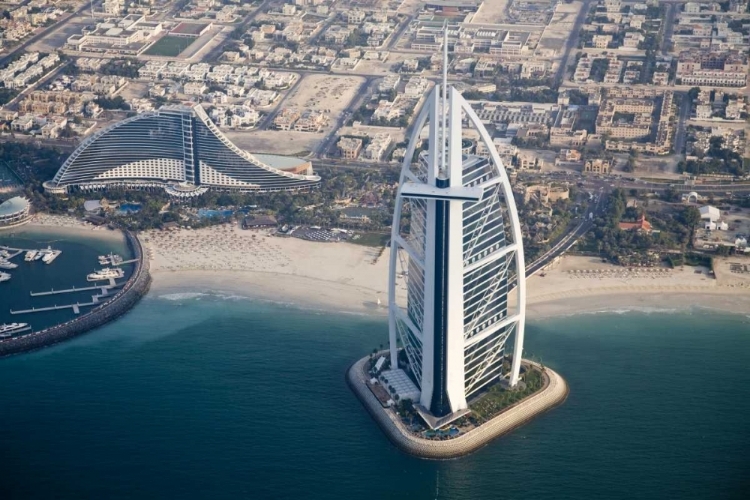 Picture of UAE, DUBAI AERIAL CITYSCAPE AND WATERFRONT