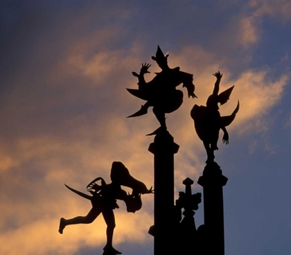 Picture of BELGIUM, GHENT SILHOUETTE OF STONE FIGURES