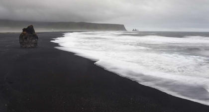 Picture of ICELAND, VIK BLACK SAND BEACH ON RAINY DAY