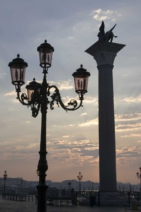 Picture of ITALY, VENICE LION OF ST MARK ATOP COLUMN