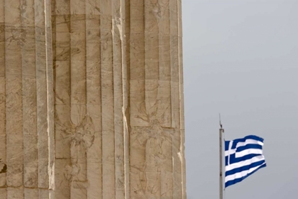 Picture of GREECE, ACROPOLIS PARTHENON AND GREEK FLAG