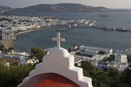 Picture of GREECE, MYKONOS, HORA TOWN AND BAY OVERLOOK