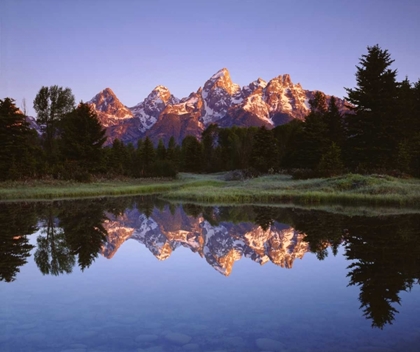 Picture of WYOMING GRAND TETONS REFLECT IN THE SNAKE RIVER