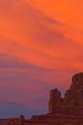 Picture of UT, MONUMENT VALLEY LANDSCAPE AT SUNSET