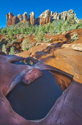 Picture of USA, ARIZONA, SEDONA WATER POOLS IN ROCK