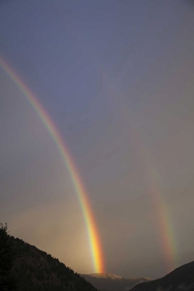 Picture of CO, LAKE CITY A DOUBLE RAINBOW OVER MOUNTAINS