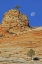 Picture of UT, ZION NP MOONSET ON ROCK FORMATION