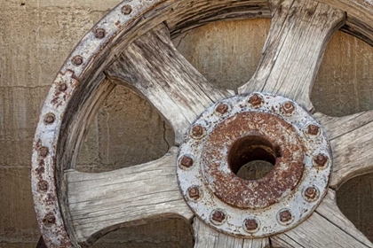 Picture of CALIFORNIA, RANDSBURG OLD WOODEN AND METAL WHEEL