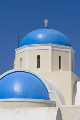 Picture of GREECE,THIRA, OIA BLUE GREEK ORTHODOX CHURCH