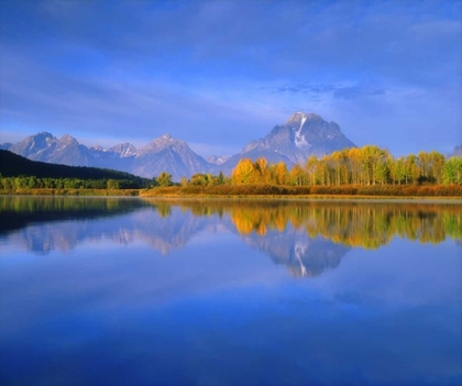 Picture of WY, GRAND TETONS GRAND TETONS REFLECTING AUTUMN