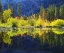 Picture of CA, A BEAVER POND IN THE SIERRA NEVADA IN AUTUMN