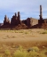 Picture of AZ, MONUMENT VALLEY SANDSTONE SPIRES IN PLATEAU