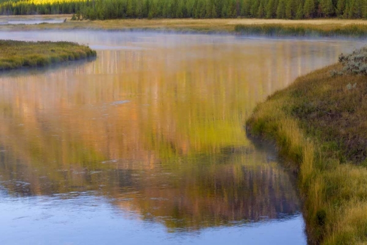 Picture of WYOMING, YELLOWSTONE MORNING AT MADISON RIVER