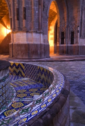Picture of MEXICO, TILE AND COLUMNS IN EARLY MORNING