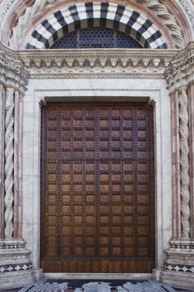 Picture of ITALY, TUSCANY, SIENA FRONT DOOR TO THE DUOMO