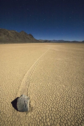 Picture of CA, DEATH VALLEY NP A MYSTERIOUS SLIDING ROCK