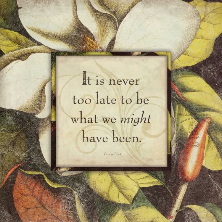Picture of ITS NEVER TOO LATE