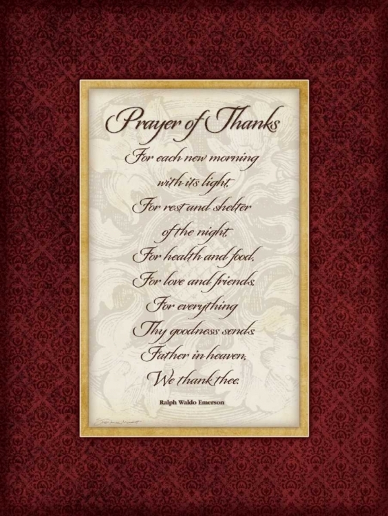 Picture of PRAYER OF THANKS