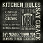 Picture of KITCHEN RULES - BLACK SQUARE