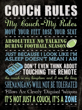 Picture of COUCH RULES - BLACK
