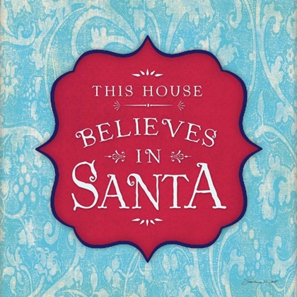 Picture of BELIEVE IN SANTA - AQUA