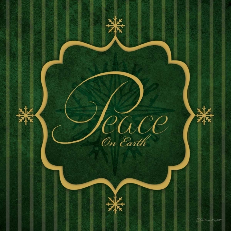 Picture of PEACE - GREEN AND GOLD