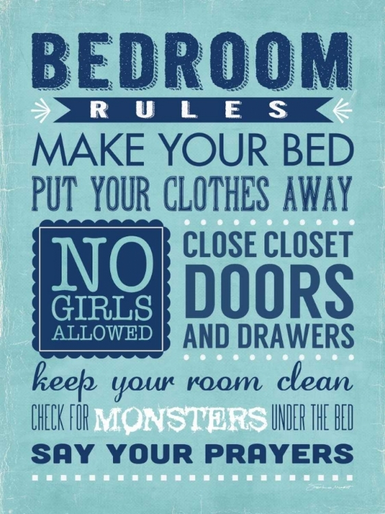 Picture of BEDROOM RULES 