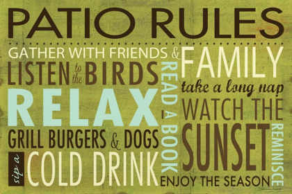 Picture of PATIO RULES