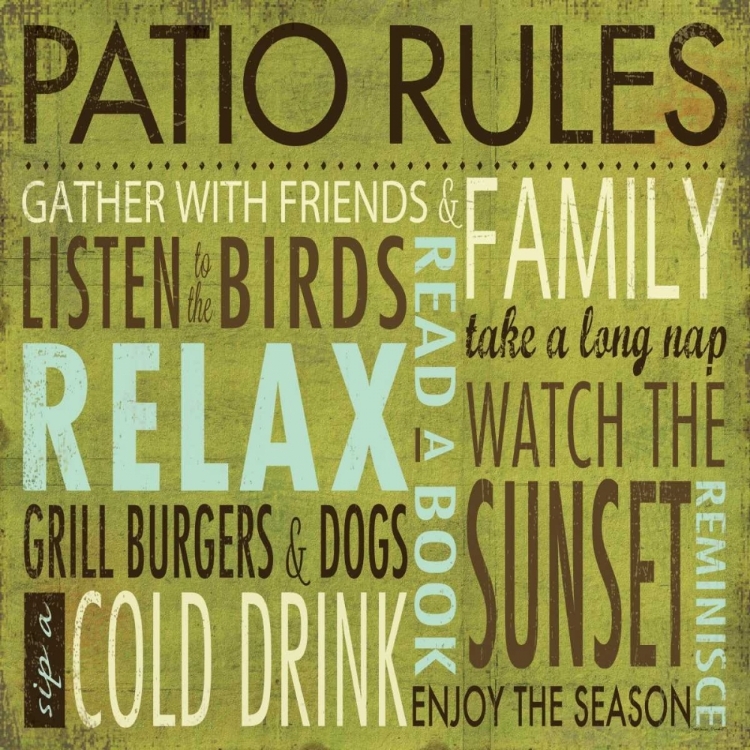Picture of PATIO RULES