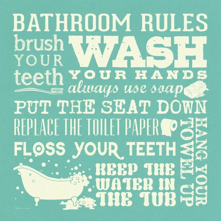 Picture of BATH RULES - GREEN