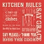 Picture of KITCHEN RULES - RED SQUARE