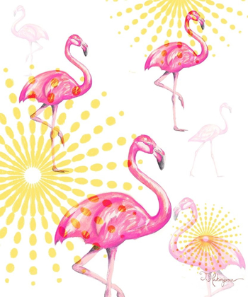 Picture of FASHION FLAMINGOS BURST I