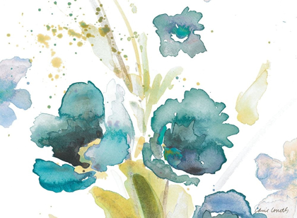 Picture of BLUE WATERCOLOR MODERN POPPIES I