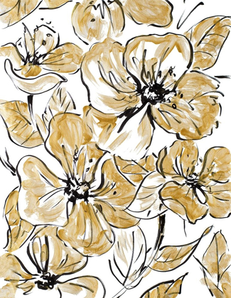 Picture of GOLDEN SKETCH FLORAL I