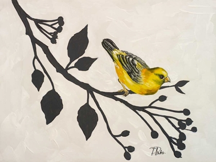 Picture of YELLOW BIRD ON THE BRANCH I