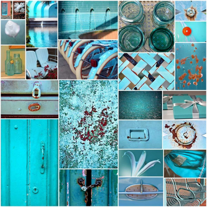 Picture of RUSTIC TEAL COLLAGE