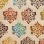 Picture of COLORFUL DAMASK SQUARE I