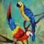 Picture of TROPICAL BIRDS IN LOVE II