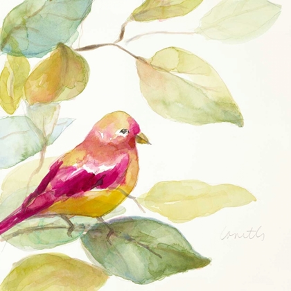 Picture of BIRD IN A TREE III (MAGENTA)