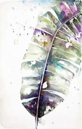 Picture of WATERCOLOR PLANTAIN LEAVES WITH PURPLE II