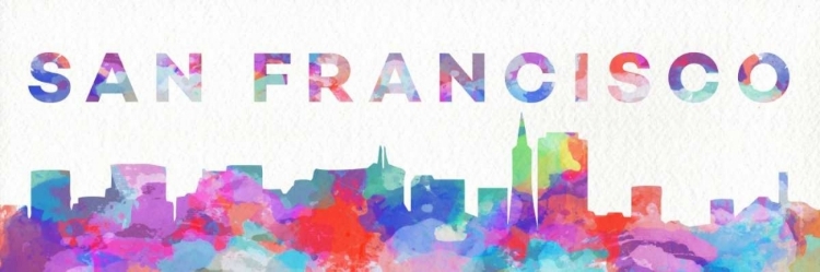 Picture of SAN FRANCISCO WATERCOLOR SKYLINE
