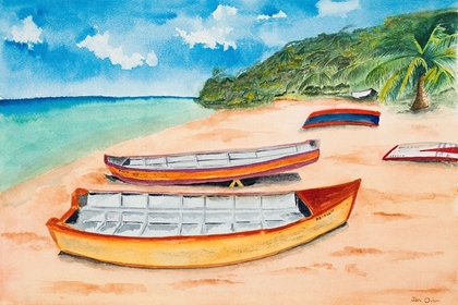 Picture of CANOES ON THE BEACH