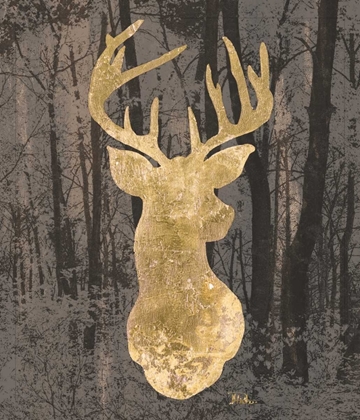 Picture of GOLD DEER ON BLACK