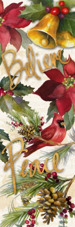 Picture of CHRISTMAS POINSETTIA PANEL III